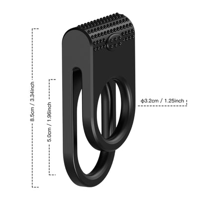 Inel cu vibratii pentru penis si prindere dubla, silentios, mentine erectia si stimuleaza, negru SOLLUXE® Every box holds joy-unbox it!